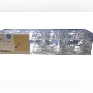 Room Essentials Clear Taper Candle Holders